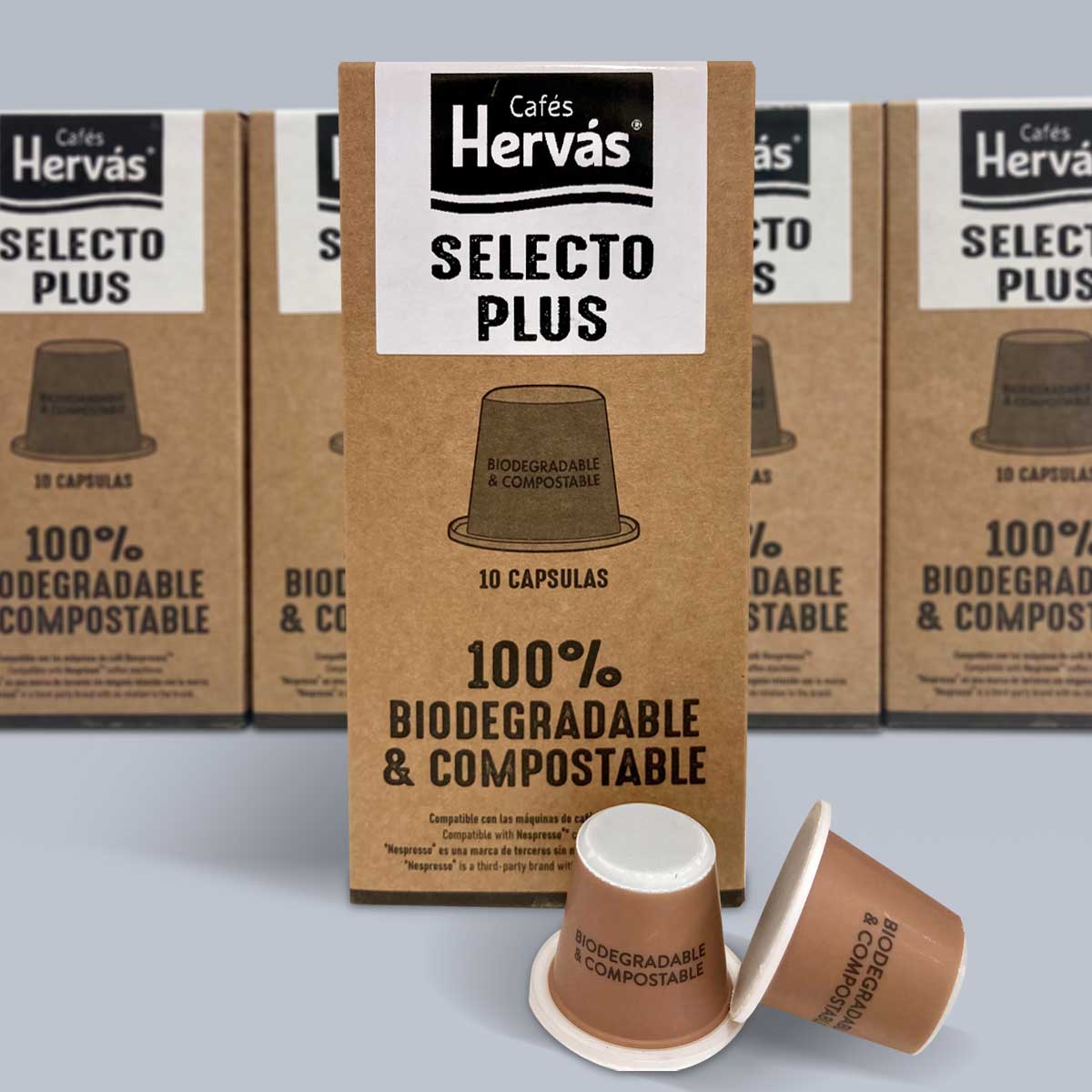 Pack 4 cajas de cápsulas café compatibles biodegradables – Venta online de  cafés y complementos | Tienda Cafés Hervás